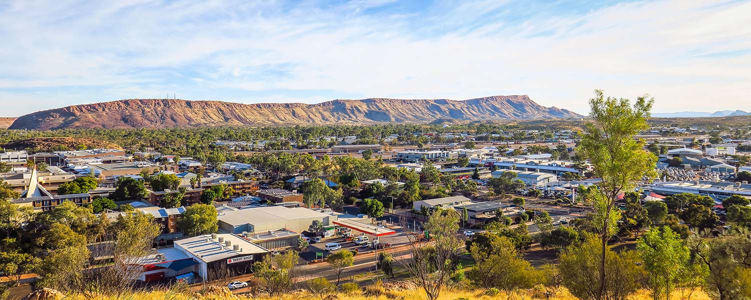 Houses and trees in Alice Springs, Northern Territory